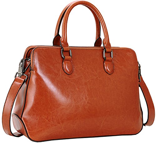 Leather Tote Shoulder Handbags and Purses Satchel Crossbody Bags in Sbrown-cowhide Leather