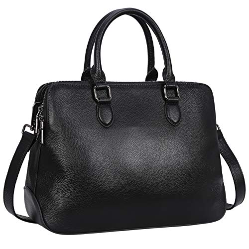 Leather Shoulder Bags Tote Purse Crossbody Satchel Bag in Black
